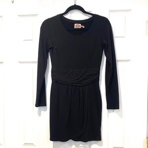 Juicy Couture black cotton mini long sleeve dress